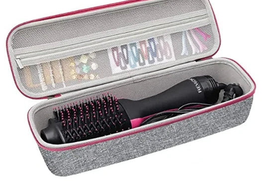 Durable EVA hard portable carrying case for Revlon One-Step Hair Dryer and Volumizer, designed for secure storage and travel protection