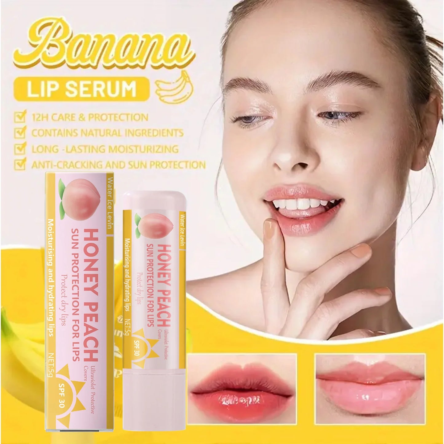 Banana Kiss Sunscreen Lip Balm SPF 30 UVA