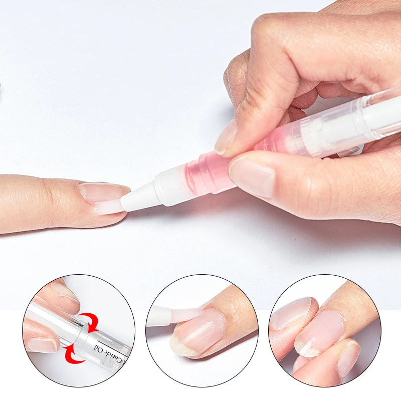 5ml nail and cuticle oil pen for nourishment and hydration, designed to treat dry nails and cuticles, promoting healthy, strong nails and soft skin